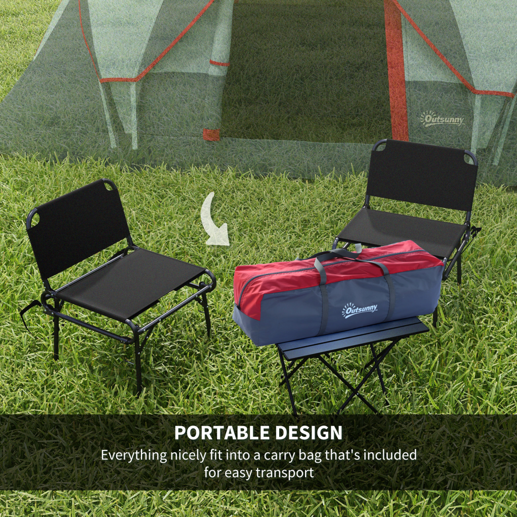 Outdoor  Camping Tent For 5-6 W/ Bag, Fiberglass & Steel Frame Outsunny